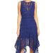 Anthropologie Dresses | Adelyn Rae New Asymmetrical Lace Midi Dress L Nwt | Color: Blue | Size: L
