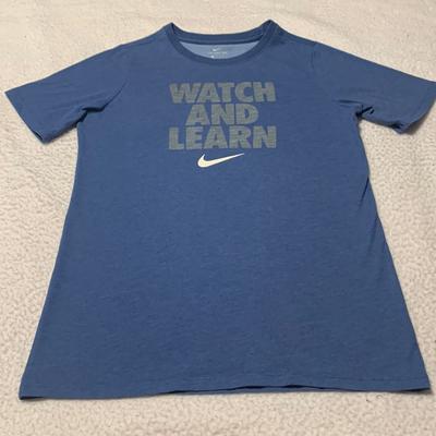 Nike Shirts & Tops | Boys Nike “Watch And Learn” Tee, Euc, Size Xl | Color: Blue/Gray | Size: Xlb