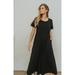 Free People Dresses | Free People Fp Beach On Repeat T-Shirt Midi Dress Size Xs | Color: Black | Size: Xs