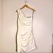 Anthropologie Dresses | Anthro Aryn K White One Shoulder Linen Blend Dress | Color: White | Size: M