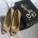 Anthropologie Shoes | Anthropologie Seychelles Beige Peep Toe Pumps Size 10 | Color: Cream | Size: 10