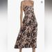 Free People Dresses | Free People The Perfect Sundress Floral Print Dress In Sand Size Medium | Color: Black/Pink | Size: M