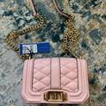 Rebecca Minkoff Bags | New Rebecca Minkoff Quilted Mini Love' Bag Pink Crossbody Clutch Nwt | Color: Gold/Pink | Size: Os