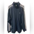 Adidas Jackets & Coats | Adidas Zip Up, Fleece Lined, Tricot Jacket, Navy Blue Size Xl | Color: Blue/White | Size: Xl