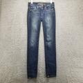 American Eagle Outfitters Jeans | American Eagle Outfitters Jeans Womens 2 Tall Stretch Skinny Faded Blue Low Rise | Color: Blue | Size: 2