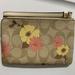 Coach Bags | Coach Signature Floral Cluster Corner Zip Wristlet Nwt Price Firm | Color: Pink/Tan | Size: 7 3/4" (L) X 4 3/4" (H) X 1/2" (W)