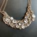 J. Crew Jewelry | J. Crew Cluster Bib Statement Necklace | Color: Silver | Size: 91/2 In Drop, 4 1/2 Cluster Across