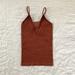 Free People Tops | Free People Intimately Rust Red Ribbed Stretchy Tank Top | Color: Orange/Red | Size: Xs