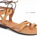 Free People Shoes | Free People Tan/Nude Vacay All Day Leather Jerusalem Ankle Tie Sandals 38/8 | Color: Tan | Size: 8