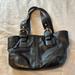 Coach Bags | Euc Authentic Coach Small Black Leather Tote | Color: Black/Silver | Size: Os