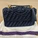 Tory Burch Bags | Authentic Tory Burch Fleming Raffia Chain Strap Shoulder Bag Nwt | Color: Black | Size: Os