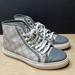 Gucci Shoes | Gucci Gg Supreme Leather Trim Embellishment Sneakers, Size 6 G | Color: Gray/White | Size: 6