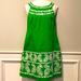 Lilly Pulitzer Dresses | Lilly Pulitzer Sleeveless Shift Dress Women’s 12 Kelly Green Embroidered Paisley | Color: Green/White | Size: 12
