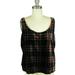 J. Crew Tops | 4/$25 J Crew Size 6 Velvet Shell Tank Top In Stewart Tartan Plaid Nwt | Color: Black/Red | Size: 6