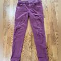 American Eagle Outfitters Jeans | American Eagle Super Stretch Distressed Jegging | Color: Purple/Red | Size: 8