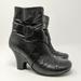 Anthropologie Shoes | Biviel Black Leather Spool Heel Ankle Boots | Color: Black | Size: 5.5