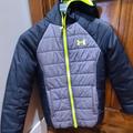 Under Armour Jackets & Coats | Boys Under Armour Storm Cold Gear Full Zip Hooded Puffer Jacket Size M | Color: Black/Gray | Size: Mb