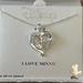 Disney Jewelry | Disney Minnie Mouse Two Toned Crystal Heart Pave Pendant Necklace Nwt | Color: Silver | Size: Os