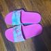 Nike Shoes | Girls Nike Slides | Color: Pink/Silver | Size: 3g