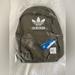 Adidas Bags | Adidas Canvas Backpack. 100% Polyester. Brand New With Tags.Gry/Grn Moss Color | Color: Gray/Green | Size: Os