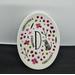 Anthropologie Accents | Anthropologie Monogram Initial D Trinket Tray Jewelry Dish | Color: Pink/White | Size: Os