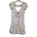 Free People Dresses | Free People Women's Floral It Takes Two Mini Dress Open Back Multicolor Small | Color: Tan | Size: S