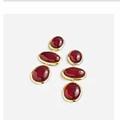 J. Crew Jewelry | J. Crew Glass Cab Triple-Drop Earrings | Color: Pink/Red | Size: Os