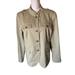 Michael Kors Jackets & Coats | Michael Kors Jacket Blazer Women Sz 14 Button Down Pockets Military Style Lined | Color: Tan | Size: 14