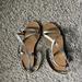 J. Crew Shoes | J Crew Flat Straps Sandals In Metallic Leather | Color: Silver | Size: 9