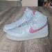 Nike Shoes | Nike Air Force 1 High '07 Lv8 Pure Platinum Men's Basketball Shoes Size 11 | Color: Gray/Pink | Size: 11