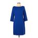 Gap Casual Dress - Sheath: Blue Solid Dresses - Women's Size 4