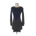 Tart Casual Dress - Bodycon Crew Neck Long sleeves: Gray Dresses - Women's Size X-Small