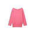 TOM TAILOR Damen 7/8 Arm Shirt mit Lyocell, rosa, Uni, Gr. M