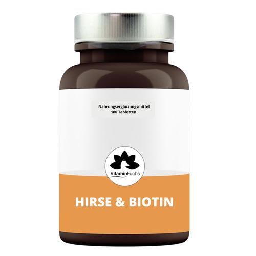 Hirse und Biotin Tabletten VitaminFuchs 100 St Filmtabletten