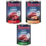 Lot Rocco Classic 12 x 400 g pour chien - lot mixte exclusif : pur bœuf, bœuf & saumon, bœuf & canard