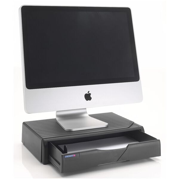 Exponent Monitorständer schwarz mit 1 Schublade schwarz, 41.6x8.9x28 cm Image