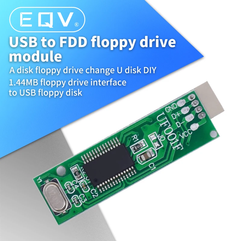 USB-zu-FDD-Diskettenlaufwerksmodul 1,44 MB Diskettenlaufwerkschnittstelle zu USB-Disketten-EINE Diskettenlaufwerk zu U-Disk DIY Image