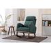 Modern Accent Rocking Chair, Upholstered Glider Rocking Chair,Teddy Material Comfort Arm Rocker with Side Pocket