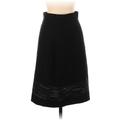 AKRIS for Bergdorf Goodman Wool Skirt: Black Solid Bottoms - Women's Size 4