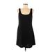 Shein Casual Dress - Mini Scoop Neck Sleeveless: Black Print Dresses - Women's Size Medium