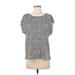 Ann Taylor LOFT Sleeveless T-Shirt: Silver Marled Tops - Women's Size Small