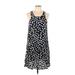 MSK Casual Dress: Black Polka Dots Dresses - Women's Size Large Petite