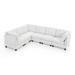 Chenille Modular Sectional Sofa Set w/Nailhead L-shape Sectional Sofa w/Corner & Storage Seat for Livingroom