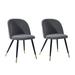 Homy Casa Velvet Solid Back Dining Chairs (Set of 2)