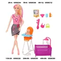 Kawaii Feeding Kits Set Kids Toys Miniature Dollhouse Accessories Figures Baby Dolls For Barbie DIY