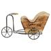 HEMOTON Iron Tricycle Plant Stand Rustic Style Flower Pot Bike Planter Holder Desktop Decoration