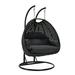 Maykoosh Mountain Lodge Charcoal Wicker Hanging 2 person Egg Swing Chair