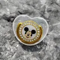 Purple Blue Transparent Bling Mickey Mouse Infant Baby-sucking Nipple Special Nurse for Kids