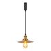 Kiven H-Type Track Lighting 1-Light Modern Halo Track Pendant Light Adjustable Length Brass Finish