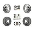 Transit Auto - Front Rear Disc Brake Rotors Semi-Metallic Pads And Drum Kit (7Pc) For 1995-1997 GMC Yukon 2 doors with 4WD GAS engine With 11 Diameter K8F-102019